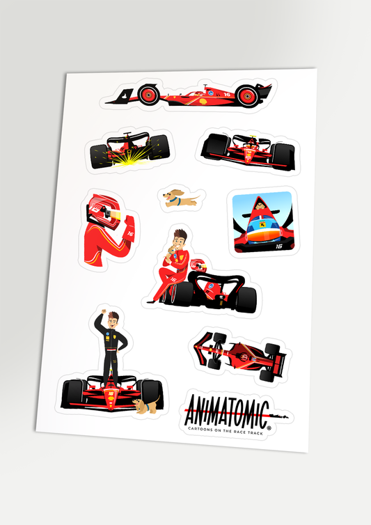 Charles Leclerc 2024 Sticker sheet (21 x 14.8 cm)