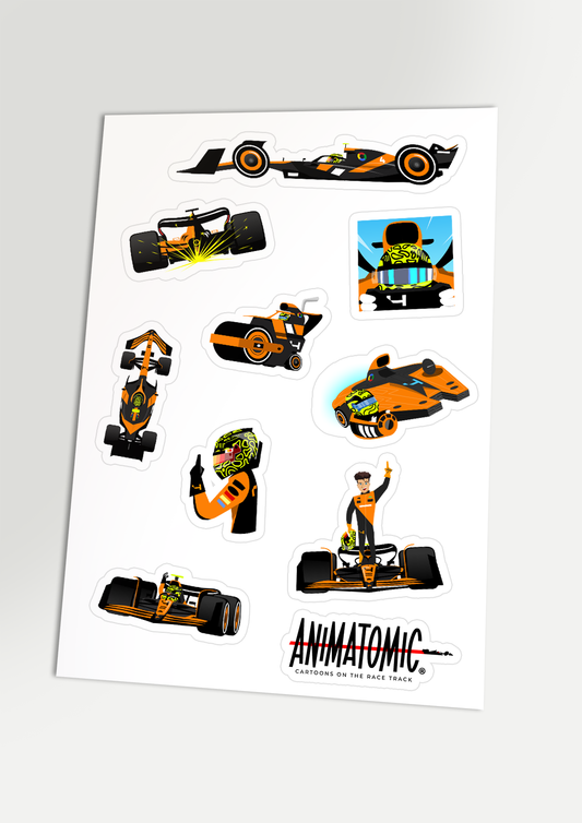 Lando Norris 2024 Sticker sheet (21 x 14.8 cm)