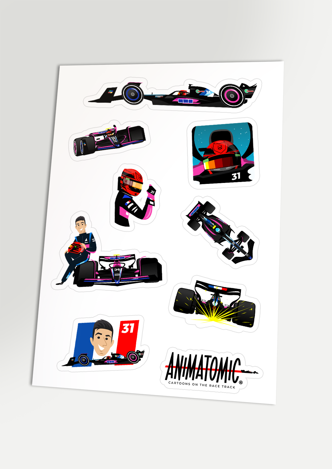 Esteban Ocon 2024 Sticker sheet (21 x 14.8 cm)