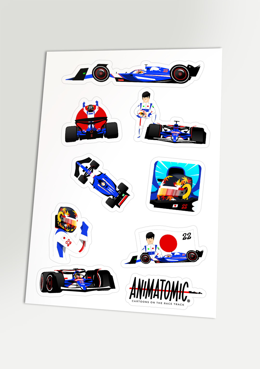 Yuki Tsunoda 2024 Sticker sheet (21 x 14.8 cm)