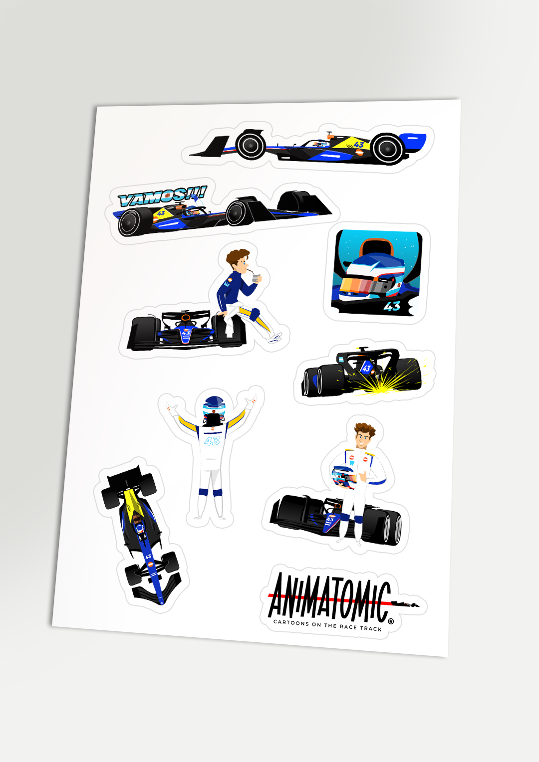 Franco Colapinto 2024 Sticker sheet (21 x 14.8 cm)