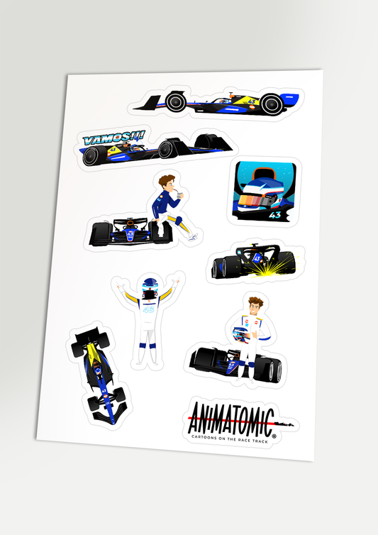 Franco Colapinto 2024 Sticker sheet (21 x 14.8 cm)