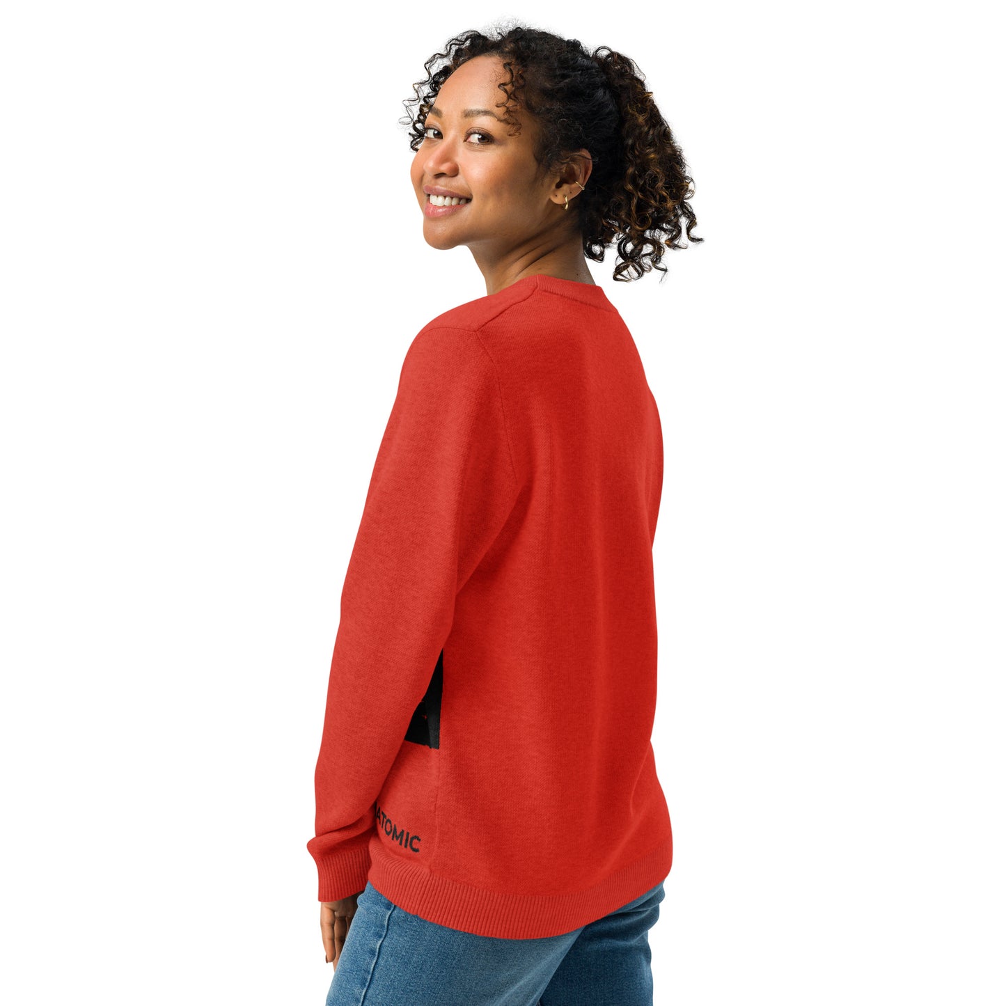 Back View Race Car Sparking – Knitted Crew Neck Sweater