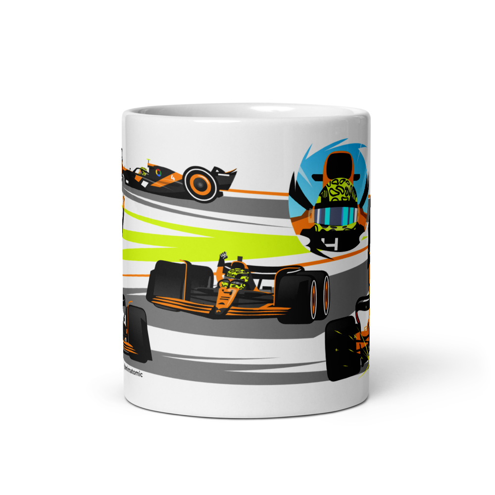 Lando Norris 2024 11 oz White glossy mug