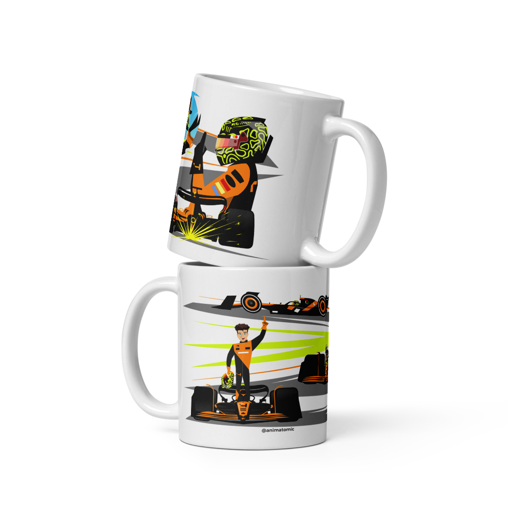Lando Norris 2024 11 oz White glossy mug