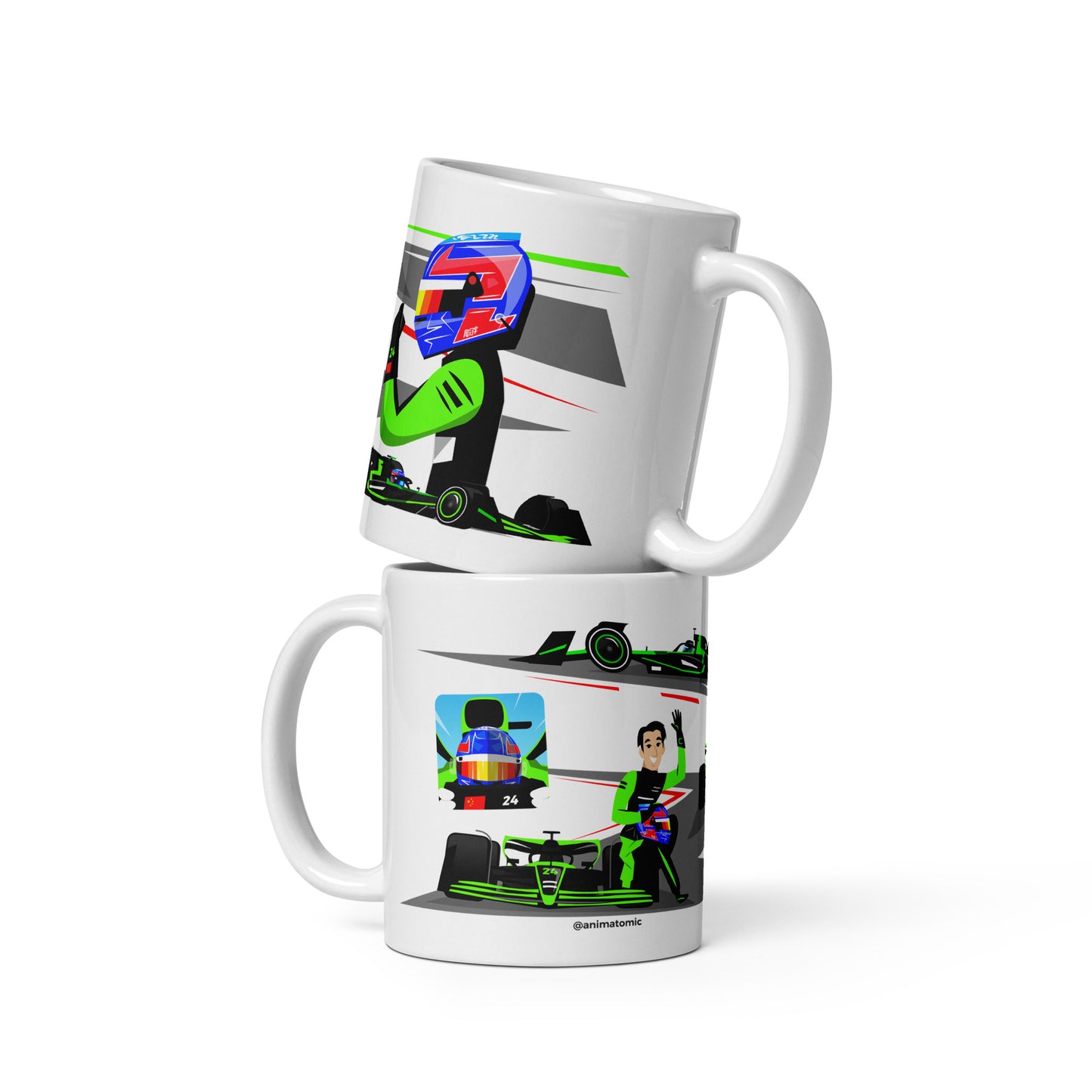 Zhou Guanyu 2024 11 oz White glossy mug