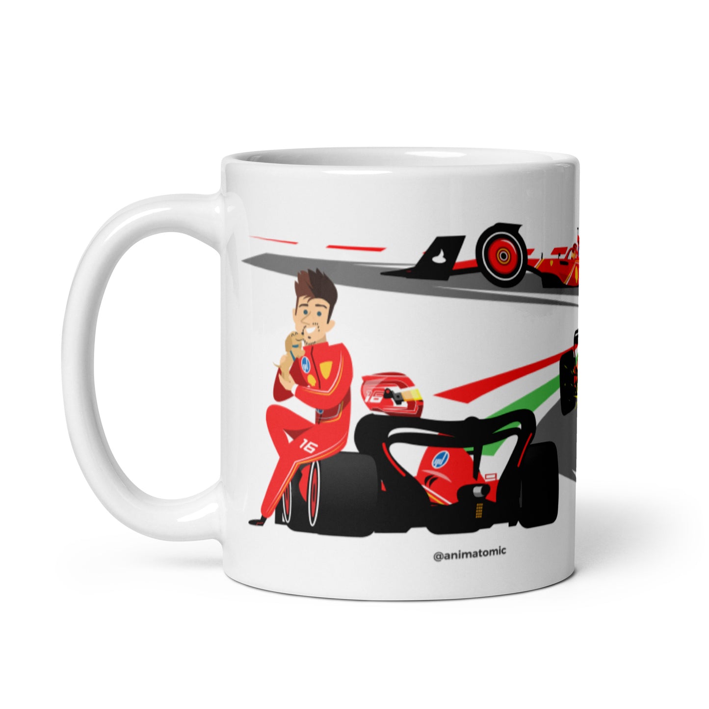 Charles Leclerc 2024 11 oz White glossy mug