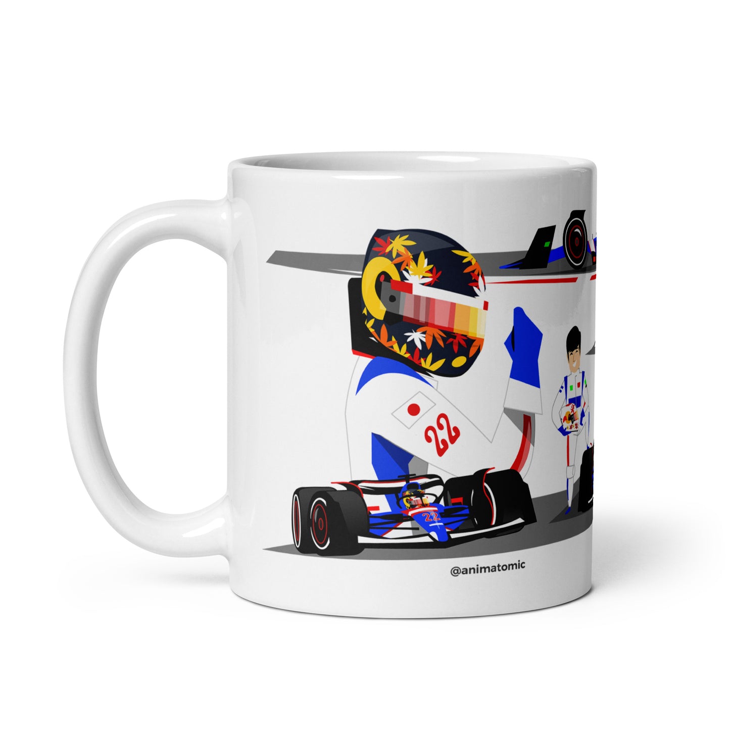 Yuki Tsunoda 2024 11 oz White glossy mug