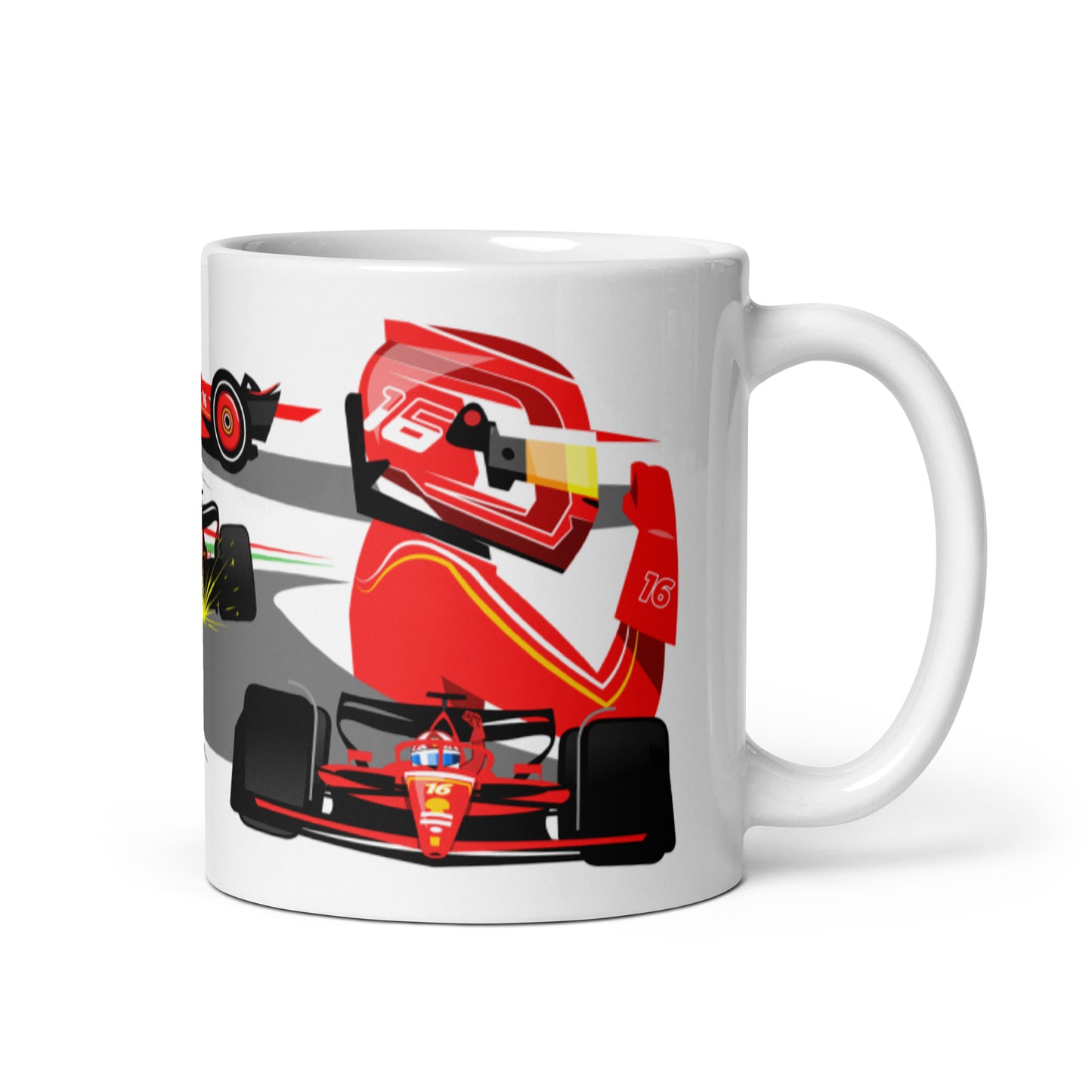 Charles Leclerc 2024 11 oz White glossy mug