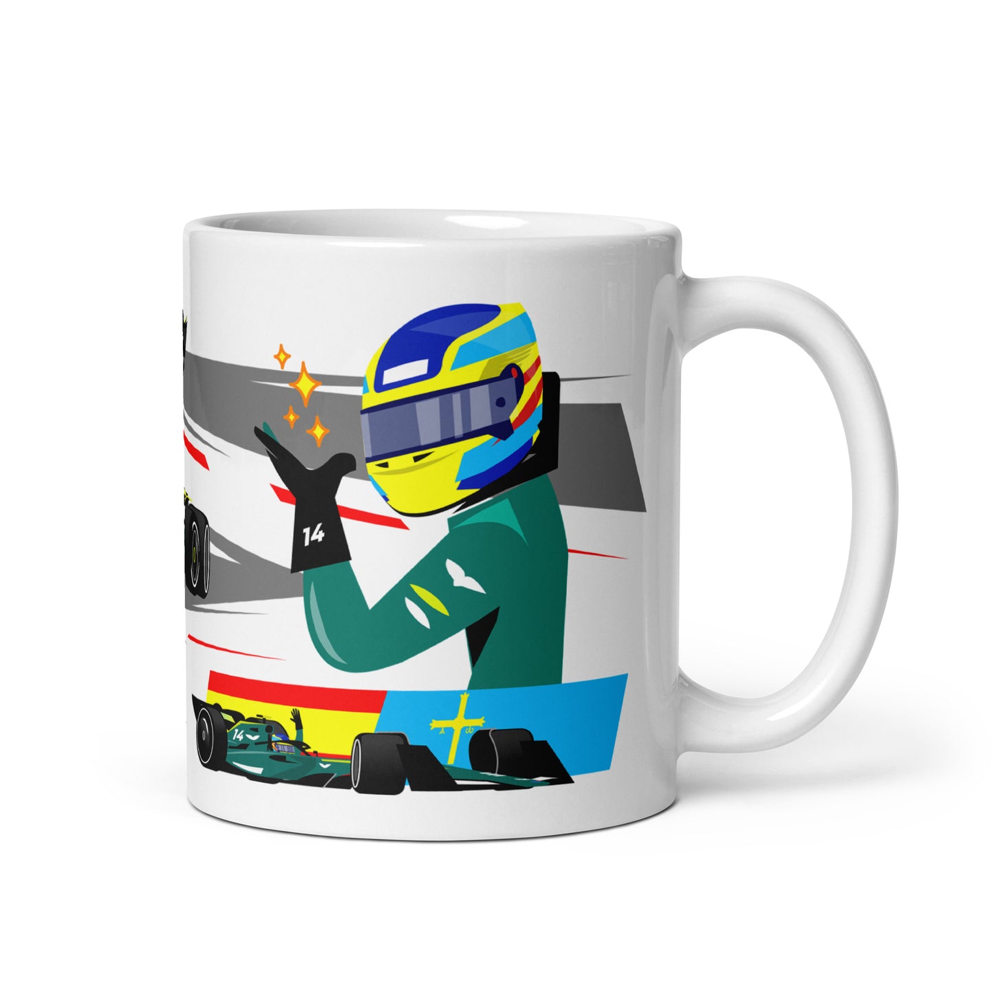 Fernando Alonso 2024 11 oz White glossy mug